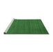 Sideview of Machine Washable Abstract Emerald Green Contemporary Area Rugs, wshcon86emgrn