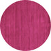 Round Abstract Purple Contemporary Rug, con86pur