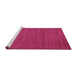 Sideview of Machine Washable Abstract Purple Contemporary Area Rugs, wshcon86pur