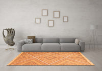 Machine Washable Abstract Orange Contemporary Rug, wshcon870org