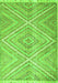 Serging Thickness of Machine Washable Abstract Green Contemporary Area Rugs, wshcon870grn