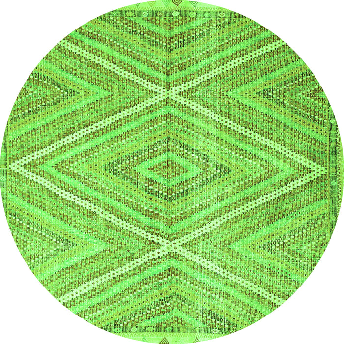 Machine Washable Abstract Green Contemporary Area Rugs, wshcon870grn