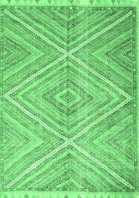 Abstract Emerald Green Contemporary Rug, con870emgrn