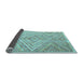 Sideview of Abstract Light Blue Contemporary Rug, con870lblu