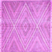 Square Machine Washable Abstract Purple Contemporary Area Rugs, wshcon870pur