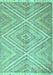 Abstract Turquoise Contemporary Rug, con870turq