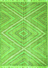 Abstract Green Contemporary Rug, con870grn