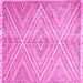 Square Machine Washable Abstract Pink Contemporary Rug, wshcon870pnk