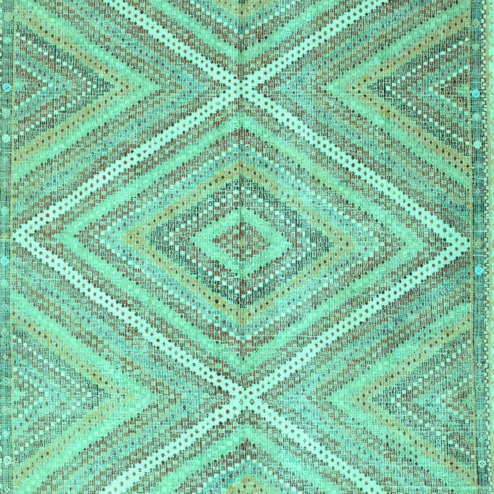 Machine Washable Abstract Turquoise Contemporary Area Rugs, wshcon870turq