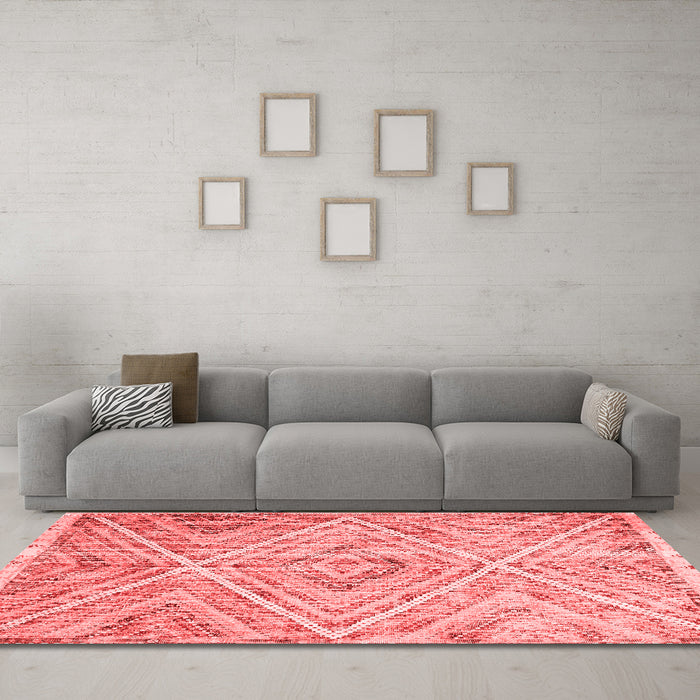 Contemporary Red Washable Rugs