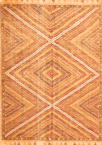 Abstract Orange Contemporary Rug, con870org