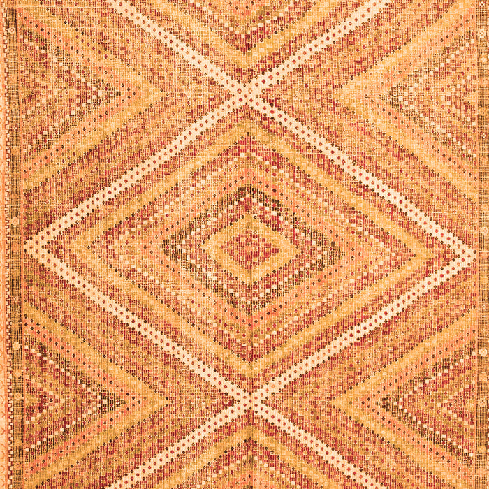 Abstract Orange Contemporary Rug, con870org