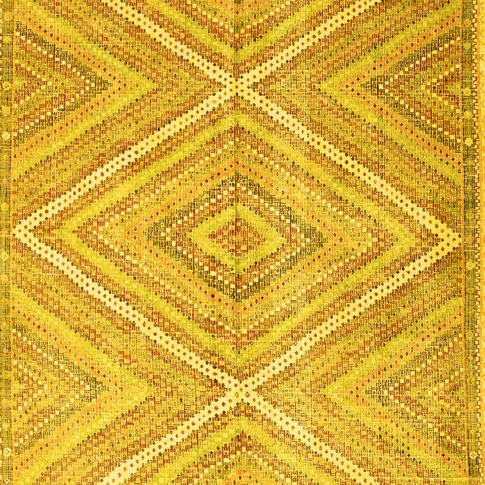 Machine Washable Abstract Yellow Contemporary Rug, wshcon870yw
