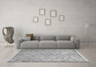 Machine Washable Abstract Gray Contemporary Rug in a Living Room,, wshcon870gry