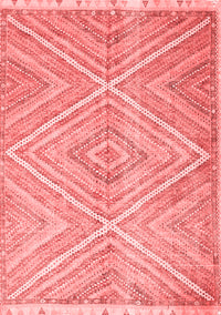 Abstract Red Contemporary Rug, con870red