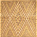 Square Abstract Brown Contemporary Rug, con870brn