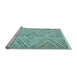 Sideview of Machine Washable Abstract Light Blue Contemporary Rug, wshcon870lblu