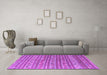 Machine Washable Southwestern Purple Country Area Rugs in a Living Room, wshcon871pur