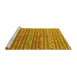 Sideview of Machine Washable Southwestern Yellow Country Rug, wshcon871yw