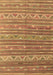 Machine Washable Southwestern Brown Country Rug, wshcon871brn