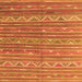 Serging Thickness of Southwestern Orange Country Rug, con871org