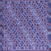 Square Machine Washable Oriental Blue Traditional Rug, wshcon872blu