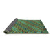 Sideview of Oriental Turquoise Traditional Rug, con872turq