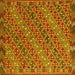 Square Machine Washable Oriental Yellow Traditional Rug, wshcon872yw