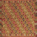 Square Machine Washable Oriental Brown Traditional Rug, wshcon872brn