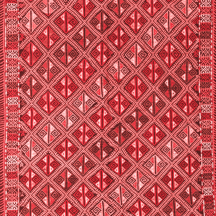 Machine Washable Oriental Red Traditional Rug, wshcon872red