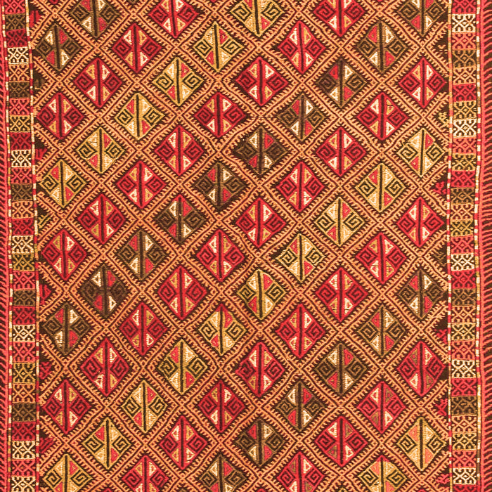 Serging Thickness of Machine Washable Oriental Orange Traditional Area Rugs, wshcon872org