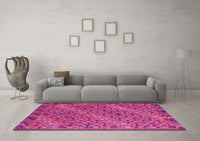 Machine Washable Oriental Pink Traditional Rug, wshcon872pnk