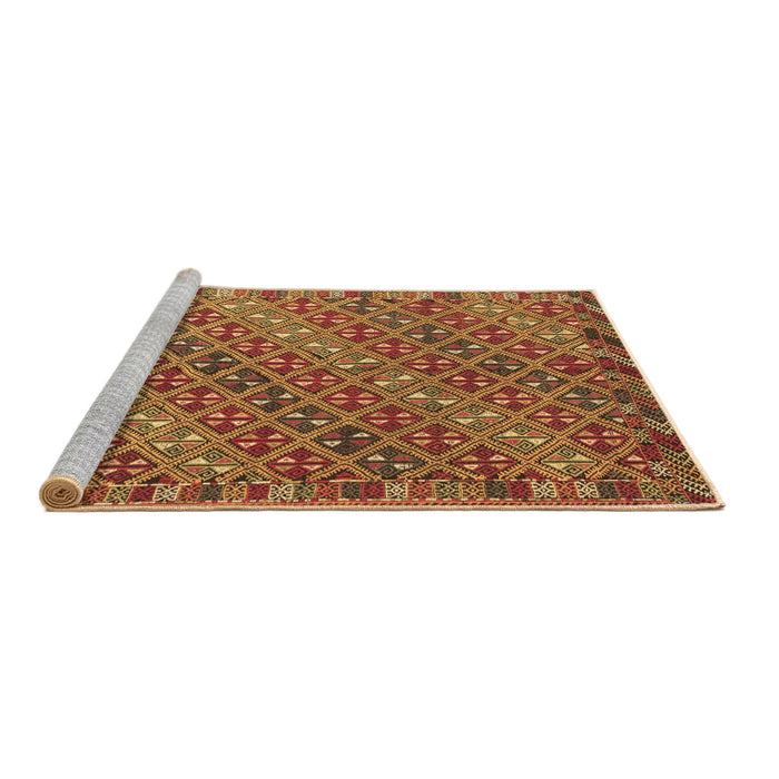Sideview of Machine Washable Oriental Brown Traditional Rug, wshcon872brn