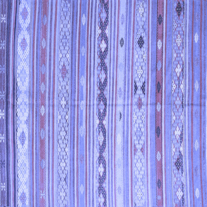 Square Machine Washable Southwestern Blue Country Rug, wshcon873blu