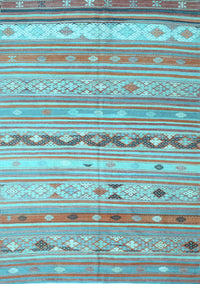 Southwestern Light Blue Country Rug, con873lblu