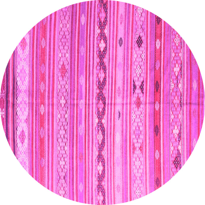 Round Southwestern Pink Country Rug, con873pnk