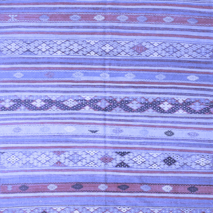 Machine Washable Southwestern Blue Country Rug, wshcon873blu