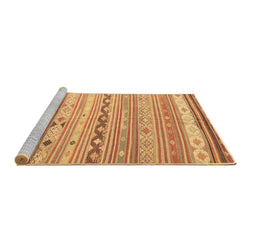 Sideview of Machine Washable Southwestern Brown Country Rug, wshcon873brn