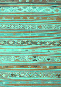 Southwestern Turquoise Country Rug, con873turq