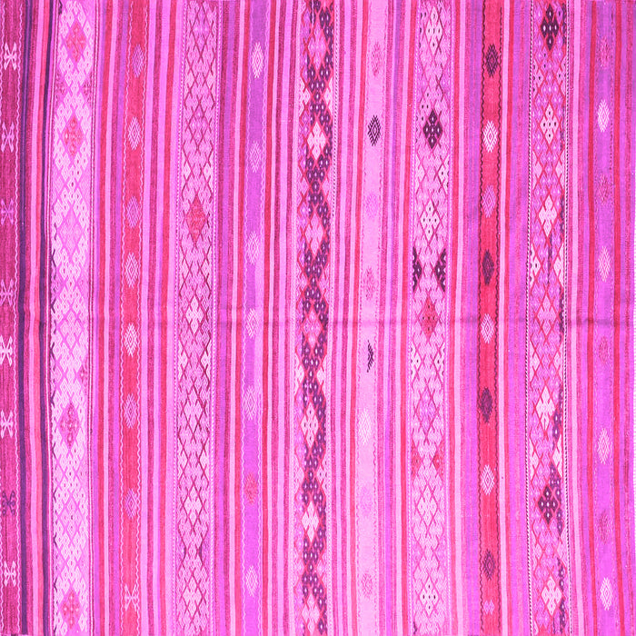 Square Machine Washable Southwestern Pink Country Rug, wshcon873pnk