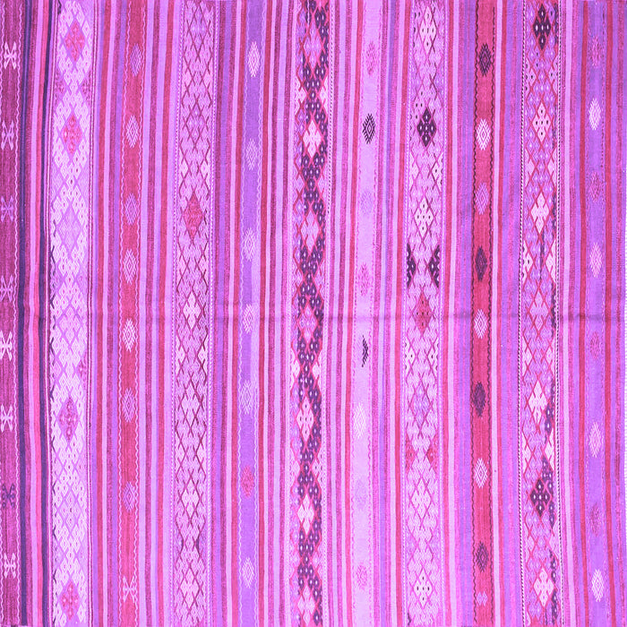 Square Machine Washable Southwestern Purple Country Area Rugs, wshcon873pur