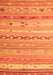 Serging Thickness of Machine Washable Southwestern Orange Country Area Rugs, wshcon873org