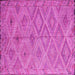 Square Southwestern Pink Country Rug, con874pnk