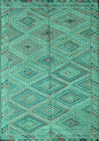 Southwestern Turquoise Country Rug, con874turq