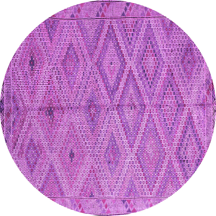 Round Southwestern Purple Country Rug, con874pur