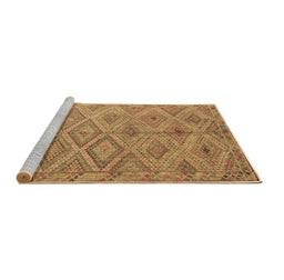 Sideview of Machine Washable Southwestern Brown Country Rug, wshcon874brn