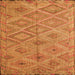 Serging Thickness of Southwestern Orange Country Rug, con874org