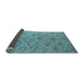 Sideview of Southwestern Light Blue Country Rug, con874lblu