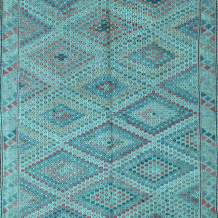 Southwestern Light Blue Country Rug, con874lblu