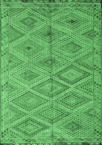 Southwestern Emerald Green Country Rug, con874emgrn